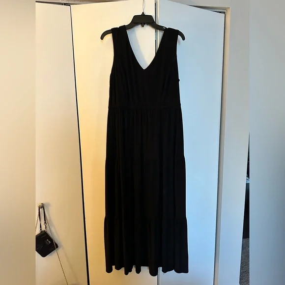 knee length dresses for ladies Emma petal-detail drawstring maxi dress in Blue